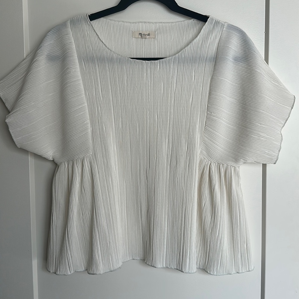 Madewell Flowy white blouse